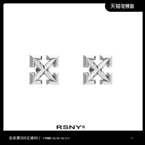 (New) RSNY arrow symbol earrings female 2021 New retro hip hop European and American personality exquisite earrings