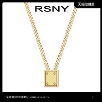 (Xi Neiyou heart Zhang Junning same model) RSNY lock shape necklace female ins hip hop design sense choker