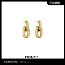 RSNY chain earrings fashion niche irregular earrings simple ins love ~