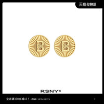 RSNY exaggerated round letter earrings female small and exquisite sense 2021 New Tide temperament earrings