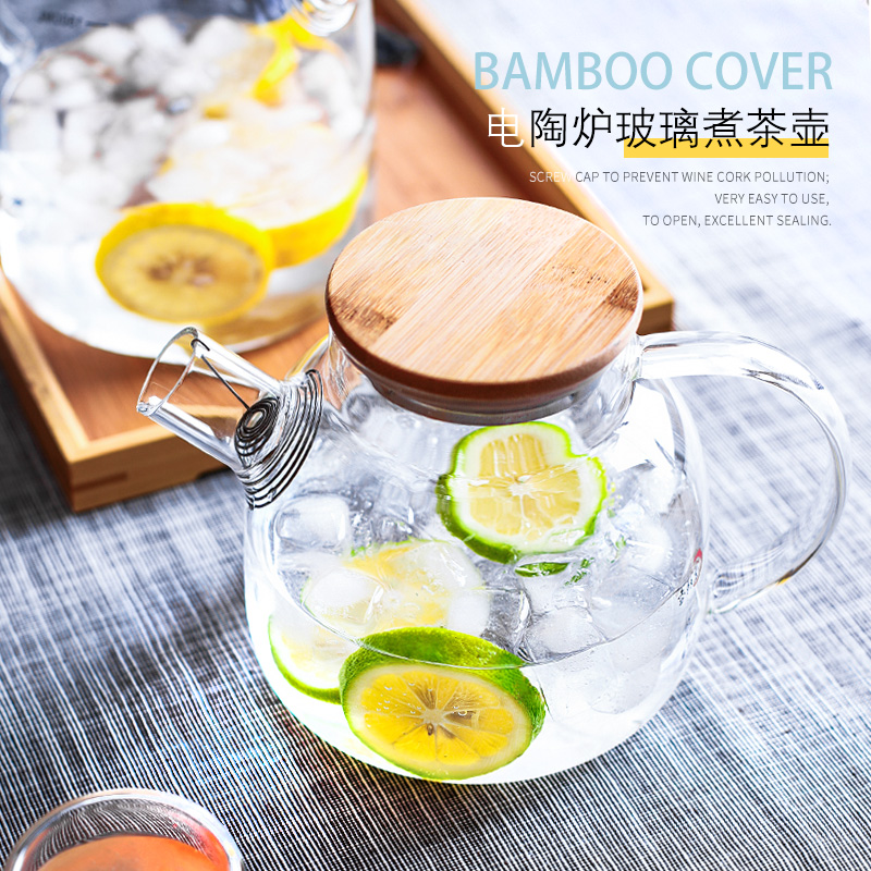 Glass teapot fruit teapot small teapot set can be heat-resistant and high-temperature electric pottery cooking teapot