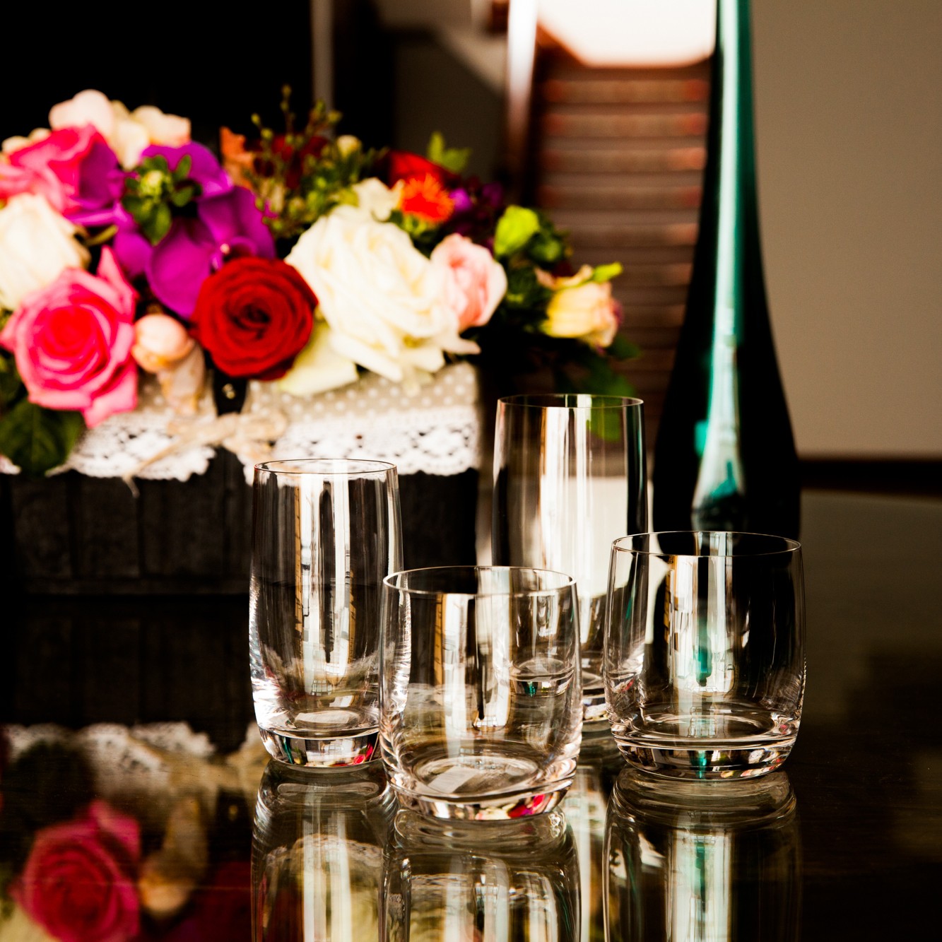 High-end household glass crystal straight glass whiskey cup juice cup