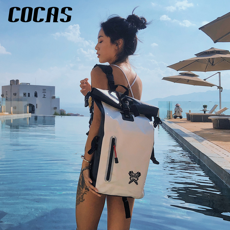 Wet and dry separation swimming bucket bag shoulder bag men and women waterproof storage river tracing rafting beach backpack Snorkeling equipment