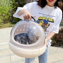 Pet dog cat dog out portable cat backpack cat space capsule pet cat bag bag portable cat bag transparent warehouse