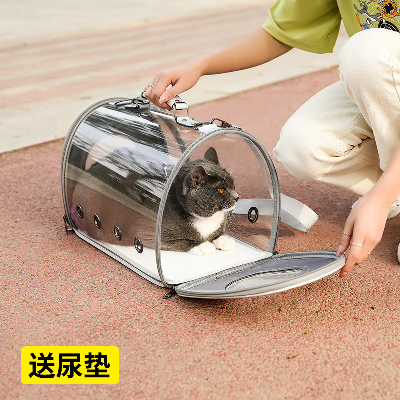 Cat bag Transparent carrying bag Cat pet take-out carrying backpack breathable school bag space capsule cat bag