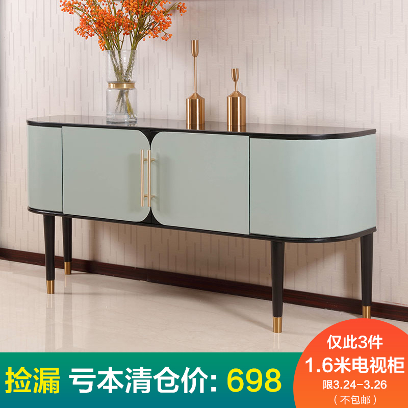 American light luxury TV cabinet 1 4 meters small apartment master bedroom solid wood TV cabinet High Net Red Porch storage cabinet