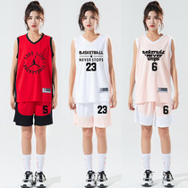 Basketball uniform female Korean version of the Tide student bf summer loose sleeveless Lady basketball suit suit personality Street