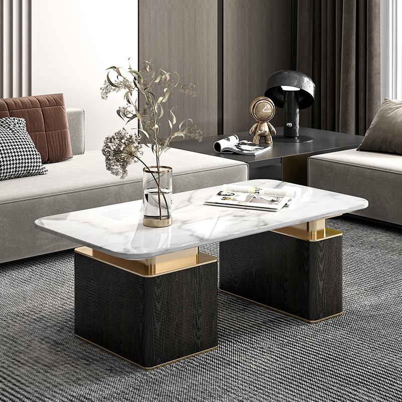 Light extravagant tea table modern minimalist marble creative rectangular designer Tea NTU Rational Stone Living Room Tea Table