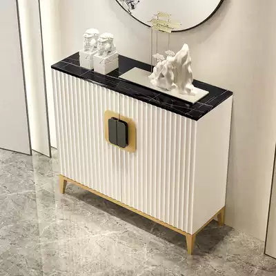 Porch cabinet light luxury style marble Italian table table into the house against the wall partition modern simple decorative foyer shelf