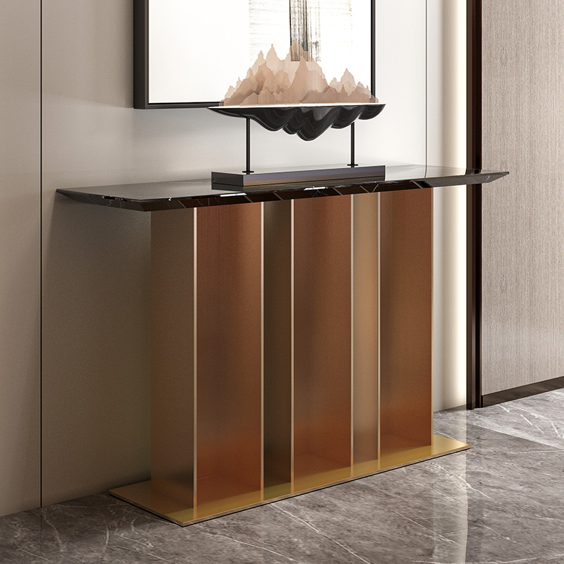 Marble Xuanguan cabinet light and luxurious golden entry swing piece case Xuanguan Table in door Home leaning against wall end View table