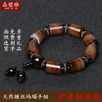 Silk Agate mens bracelet retro ethnic wind Buddha beads crystal jewelry send boyfriend fashion personality hand string