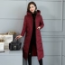 Đầm cotton nữ dài qua đầu gối 2018 mới chống gầy cotton phù hợp với phiên bản Hàn Quốc của áo khoác cotton dày mùa đông gile phao nữ Bông