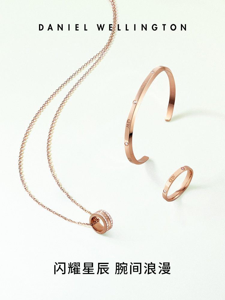 Dw Bracelet for Men and Women, Same Style, Classic Series Star Rose Gold Bracelet, Fashionable Couple Bracelets for Men and Women