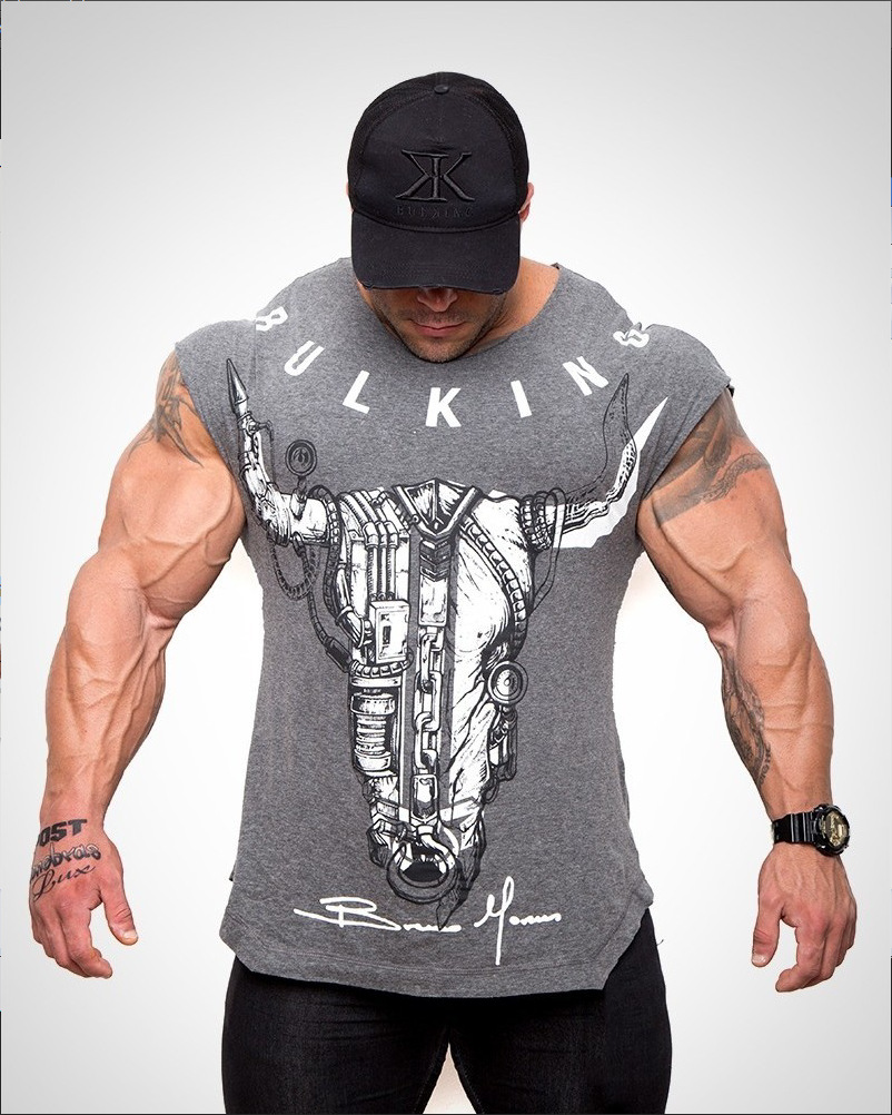 Cơ bắp tập thể dục brothers cotton vest nam thể thao chạy đào tạo phần mỏng không tay vest vest vai T-Shirt mùa hè áo khoác nam thể thao