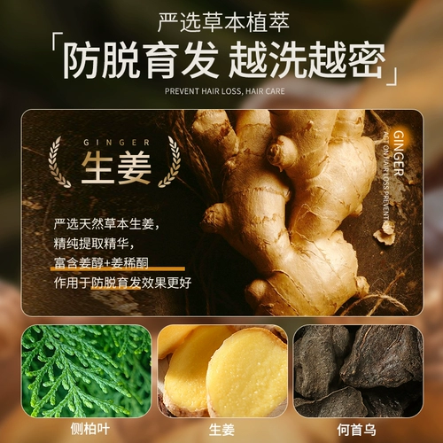 博倩 Водостойкий шампунь с имбирем подходит для мужчин и женщин, антиалопеция