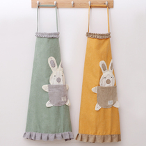 Apron apron waist kitchen fashion waterproof oil-proof sleeveless rabbit couple apron hanging neck gown home housework reverse wear