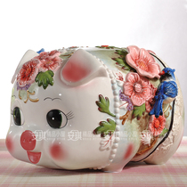 European style lucky double happiness pig ceramic piggy bank Piggy bank decoration Wedding decoration oversized