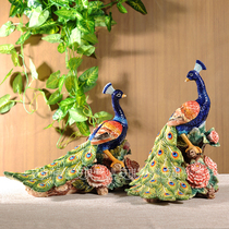 Jane European Peacock pair ceramic home accessories wedding engagement housewarming gift TV cabinet porch coffee table ornaments