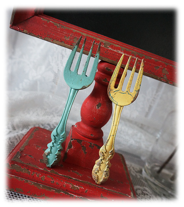 Creative Dining Fork Double Hole Retro Handle Fields Garden Eu Style Wardrobe Door Handle Antique Furniture Integral Cabinet Drawers Handle