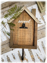 Solitude-style solid wood retro made old hook message board with iron clips nostalgic style