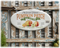 Lonely Farm-style Farm Wind Iron Retro Made Old Imitation Enamel Pumpkin Wall-mounted Garden for Microtime