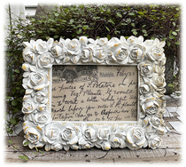 Solitary Fares retro to make old solid white rose 7 inch photo frame swing piece two optional nostalgic style