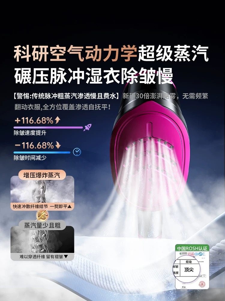 2025 New Handheld Garment Steamer, Small Household Ironing Machine, Large Steam Iron for Clothes, Portable for Dormitory Use