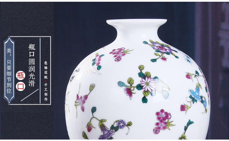 Jingdezhen ceramic vase ins furnishing articles sitting room art modern wine decorations study creative floret bottle arranging flowers