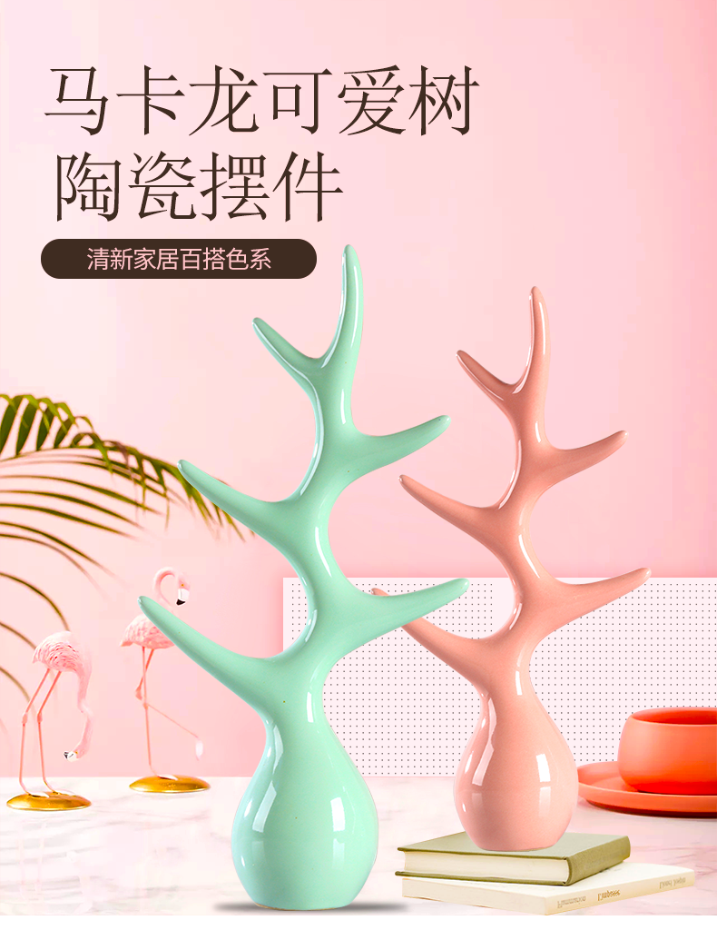 Creative small place I and contracted household ceramic wine of new home sitting room decoration decoration, lovely tree ornament