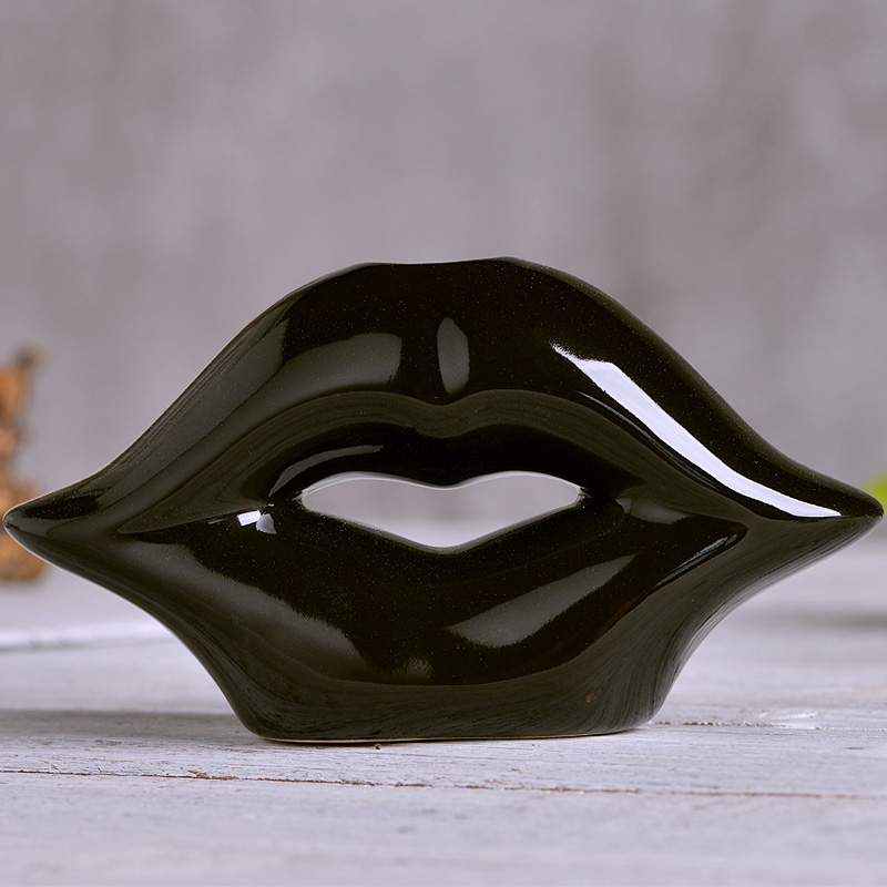 Creative home furnishing articles sitting room ark, flower decoration wedding gift desktop ceramics, lips