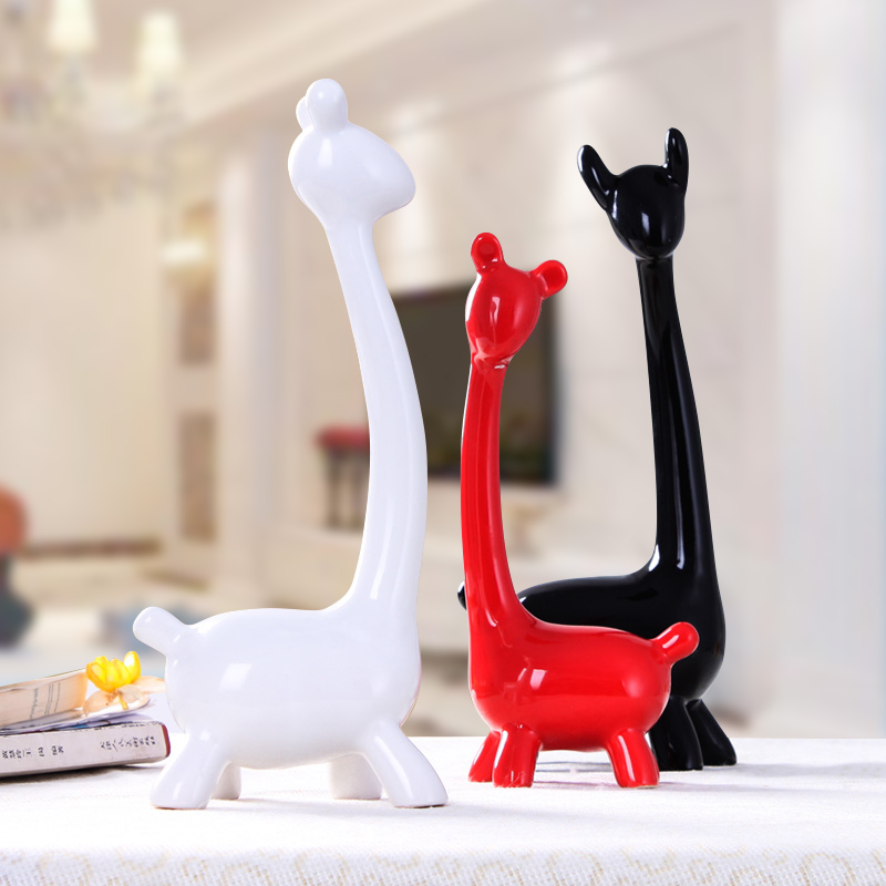 Modern living room TV cabinet furnishing articles home decoration wedding gifts ceramic handicraft three deer