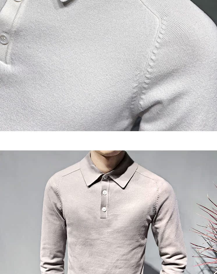 Áo len nam mùa thu mới phiên bản Hàn Quốc của áo len mỏng Áo len nam trẻ trung đẹp trai áo sơ mi POLO áo khoác mùa đông nam