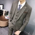 Mùa thu vest vest ba mảnh nam phiên bản Hàn Quốc của Slim British gió kinh doanh bình thường phù hợp với nam phù hợp với váy cưới vest nam cá tính Suit phù hợp