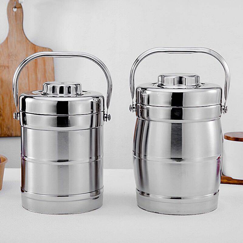 Thickened 304 Stainless Steel Lunch Box Vacuum Super Long Insulated Lunch Box Barrel Large Capacity Adult Student Multilayer Tipan