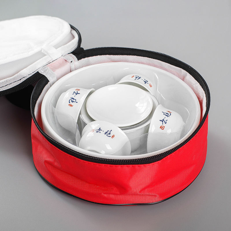 Chaoshan travel tourism kung fu tea set ceramic mini trumpet home car outdoor simple and portable