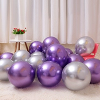 Металлический баллон Silver+Purple 50 (отправка воздушной трубки+клей точка+лента)