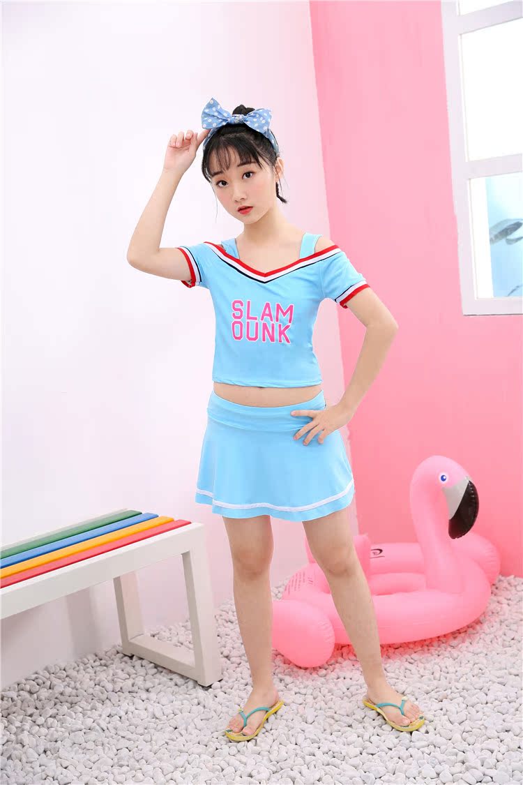 Đồ bơi trẻ em 1906 big boy chẻ váy bé gái 10-14 tuổi 2019 đồ bơi bé gái thể thao - Bộ đồ bơi của Kid đồ bơi cho bé sơ sinh