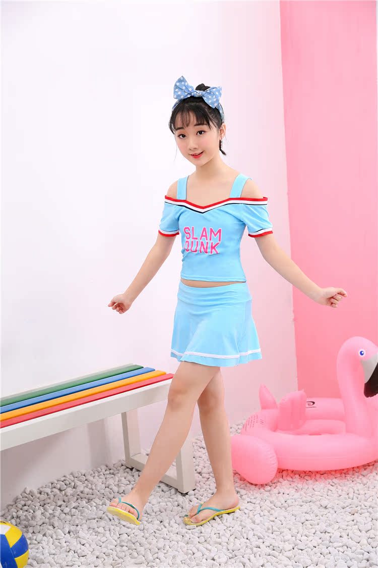 Đồ bơi trẻ em 1906 big boy chẻ váy bé gái 10-14 tuổi 2019 đồ bơi bé gái thể thao - Bộ đồ bơi của Kid đồ bơi cho bé sơ sinh