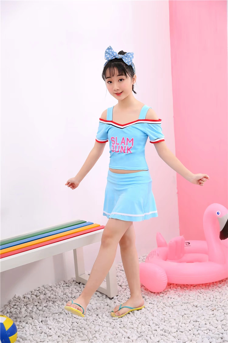 Đồ bơi trẻ em 1906 big boy chẻ váy bé gái 10-14 tuổi 2019 đồ bơi bé gái thể thao - Bộ đồ bơi của Kid đồ bơi trẻ em nam
