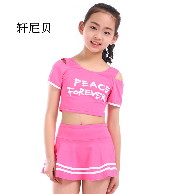 Thể thao đồ bơi 1035 trẻ em từ cổ áo off-the-vai chia áo tắm trong cậu bé lớn đa màu sinh viên đồ bơi bikini cho bé 1 tuổi