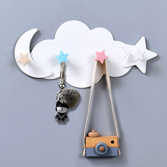 Cartoon hook strong load-bearing viscose seamless nail cute sucker wall hanging wall door rear coat hook creative sticky hook