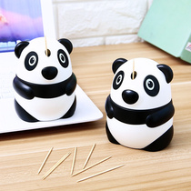 Cute creative cartoon toothpick tube automatic toothpick box Household living room toothpick jar Portable toothpick box