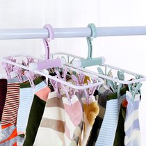 Folding multi-function clothes rack Underwear socks clothes rack Plastic clip clothes rack Clothes rack Clothes rack