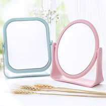 Double-sided rotating dressing mirror Desktop small mirror Simple folding makeup portable princess mirror makeup mirror