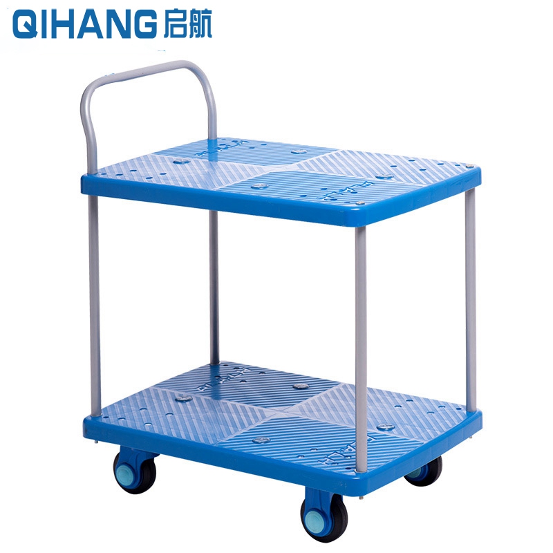 Set sail connection and PLA150Y-T2 load 150 kg double-deck silent trolley two-ply flat tool car