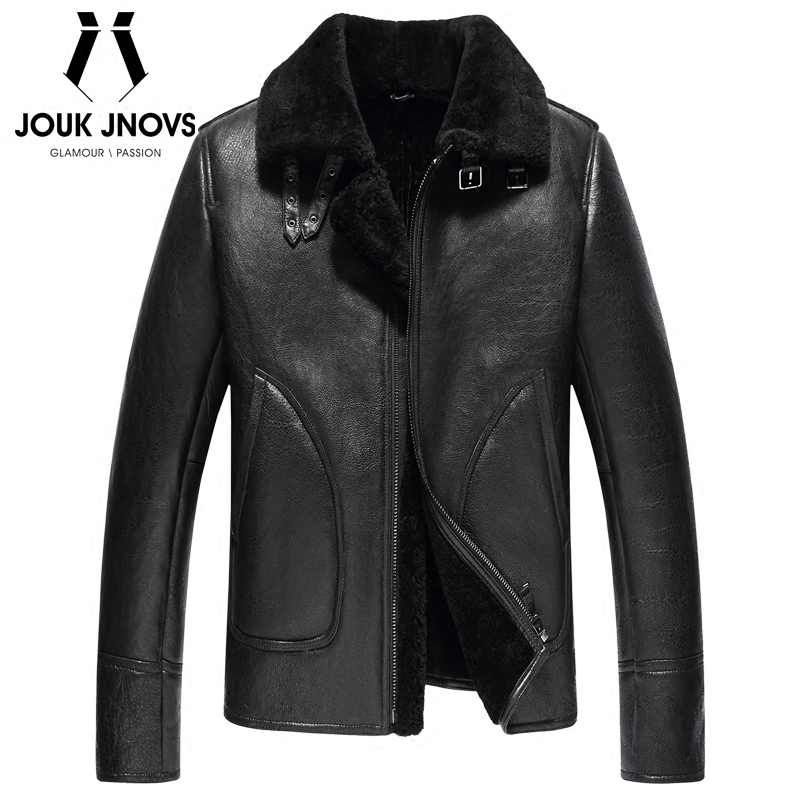 Clearance Fashion New Short B3 Fur Men's Leather Jacket Retro Motorcycle Military Fur Cool and Handsome