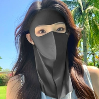 Бесшовная полнолицевая маска для шеи — облачно-черная [UPF50+]