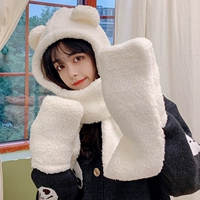 Комплект, шапка, шарф, перчатки, 3 шт