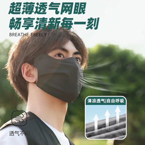 Тонкая трехмерная шелковая летняя дышащая медицинская маска, защита от солнца, защита глаз