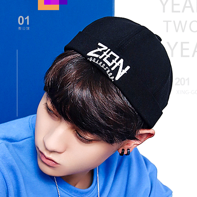 Hat Men Summer Hat Han Edition Youth Boomer Hooliganism Hat Hip Hop Hat Street Tide People Round Cap Melon Peel Cap Landowners Hat